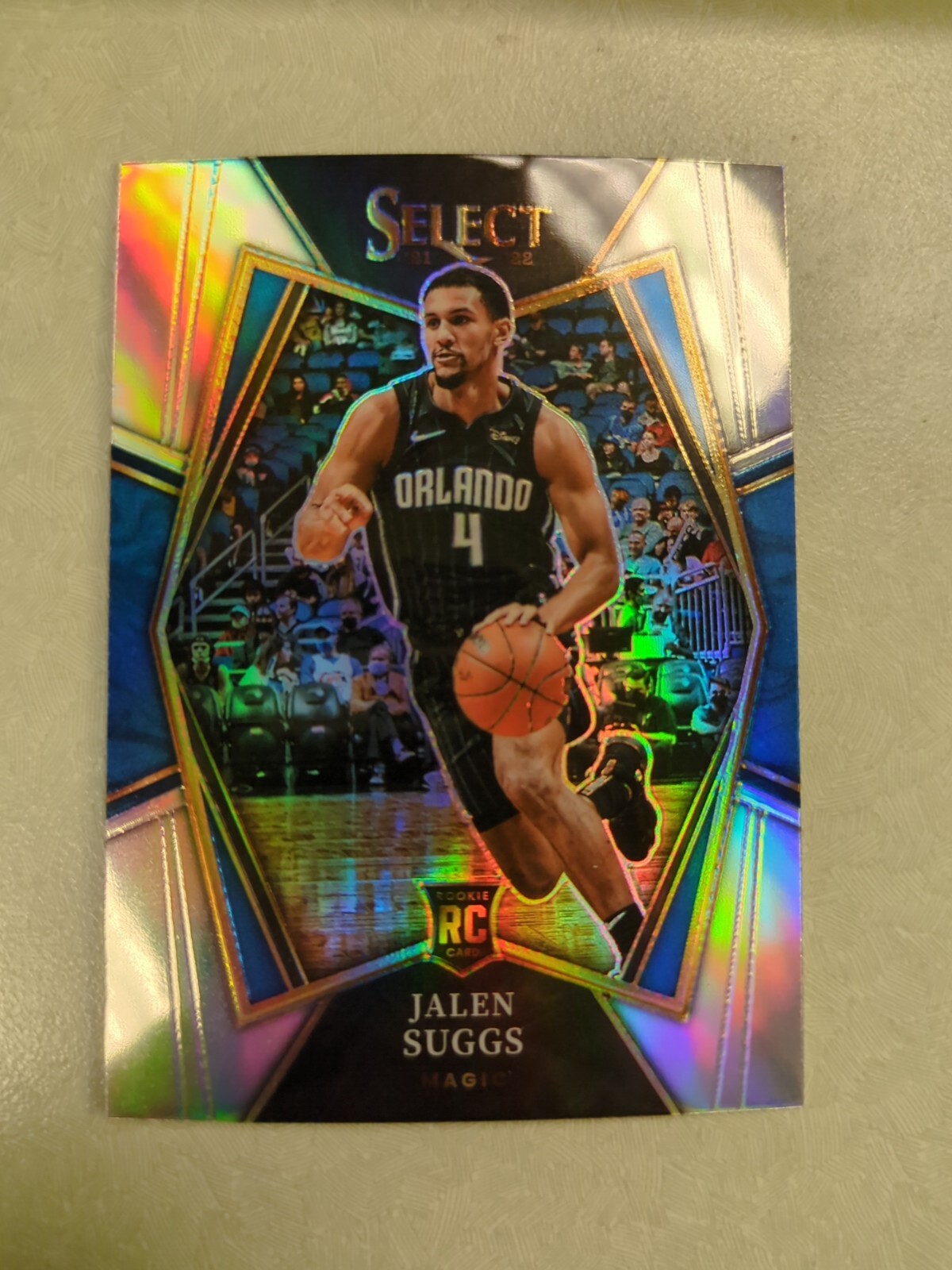 Jalen Suggs Silver Holo Prizm 2021-22 Panini Select Premier Rookie RC #102 Magic