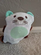 Ubbi Muslin Blanket Buddies Beaver Muslin Cotton Baby Swaddle Blanket