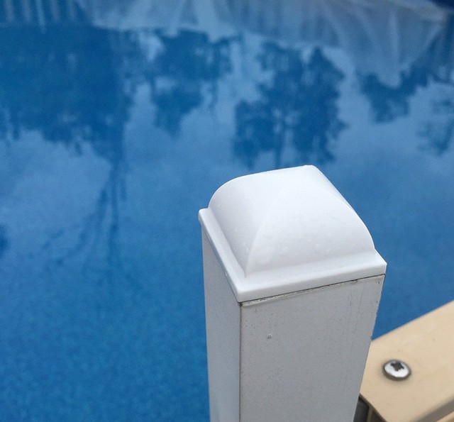 Above Ground Pool Fence Post Caps Package of 12 Pieces White 1.5 Inch