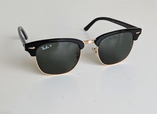 Ray-Ban Sunglasses Classic BLACK Polarised Clubmaster RB3016 901/58 Top Of Range