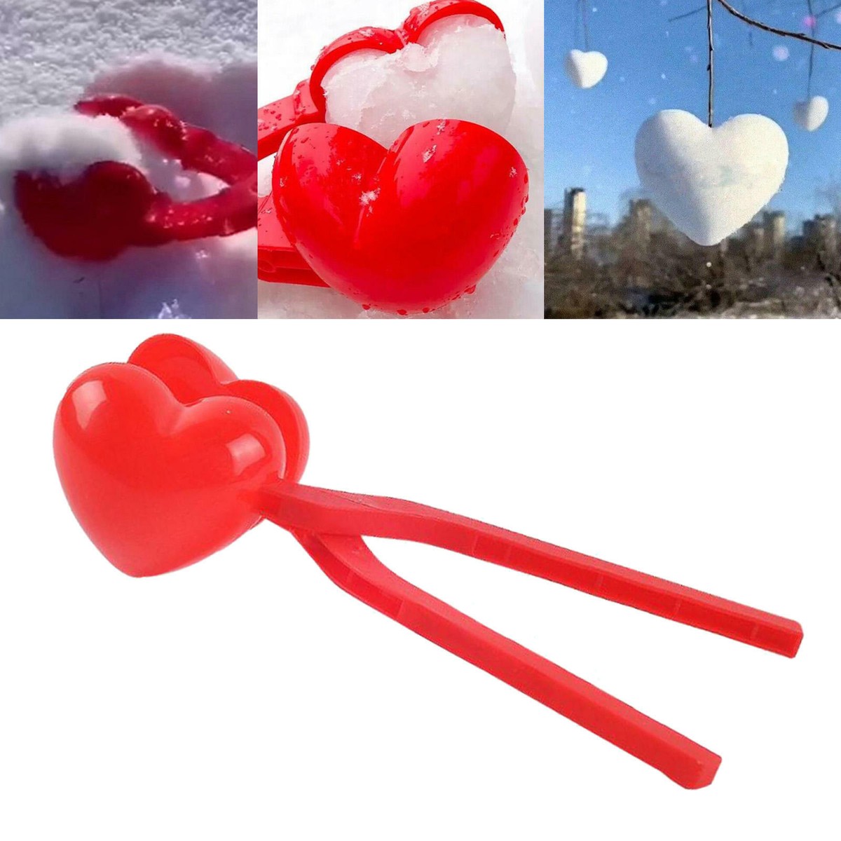 Love Heart Shape Snow Ball Maker Making Sand Clay Mold Snow Maker