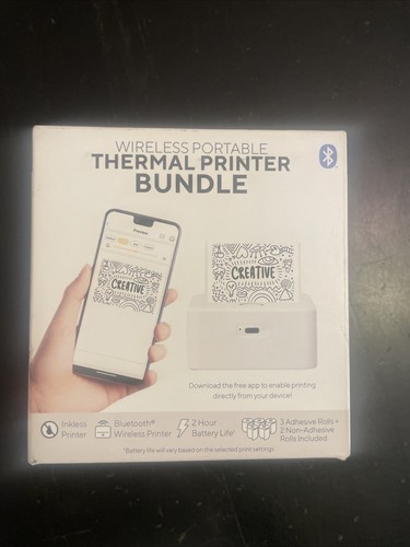 Core Innovation Thermal Printer Bluetooth With 3 Adhesive Rolls 2 Non Adhesive  - Picture 1 of 4