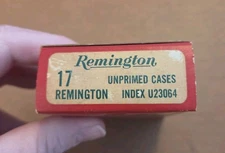 Vintage Remington 17 Empty Ammo Box with Insert U23064 DuPont Center Fire .17