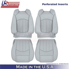 2013-2017 Fits Chevy Traverse Leatherette Perf. Front Seat Covers Light Titanium
