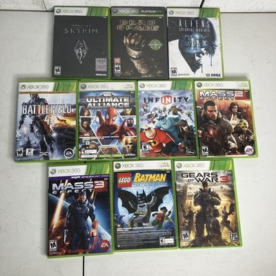 Xbox 360 S Slim Bundle 1439 Console 250GB 15 Games Skyrim Mass