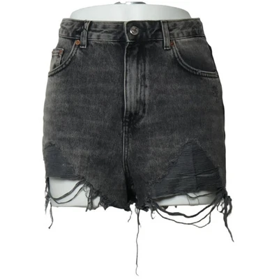 Topshop, Jeans Shorts, Größe: 40, model: mom, Grau, Baumwolle/Polyester #DQN - Bild 1 von 4