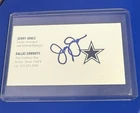 JERRY JONES DALLAS COWBOYS HOF 17 SIGNED AUTOGRAPHED BUSINESS CARD