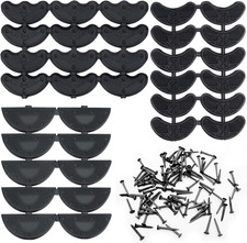 24 Pairs Shoe Repair Heel Plates Shoe Heel Tips Taps Sole with 3 Sizes Heel Repa
