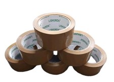 Lot 6 rouleaux de ruban adhésif marron emballage cartons  45x66m
