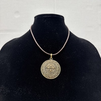 Barse Thailand Pendant Necklace.  Leather Rope Boho
