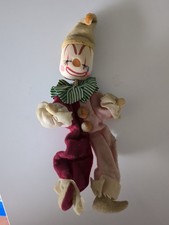 Vintage Japanese-made Clown Doll From The Mid-century Era 1950s Made In Japan