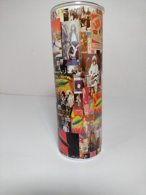 Led Zeppelin Coffee Tumbler Retro Collage Party Favor Cylinder - Multicolor