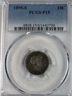 1895-S Barber Dime PCGS F15 Certified Rare Coin