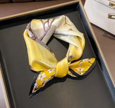 100 Mulberry Silk Scarf Bandana floral Print Shawl Neckerchief 53X53cm Wrap new