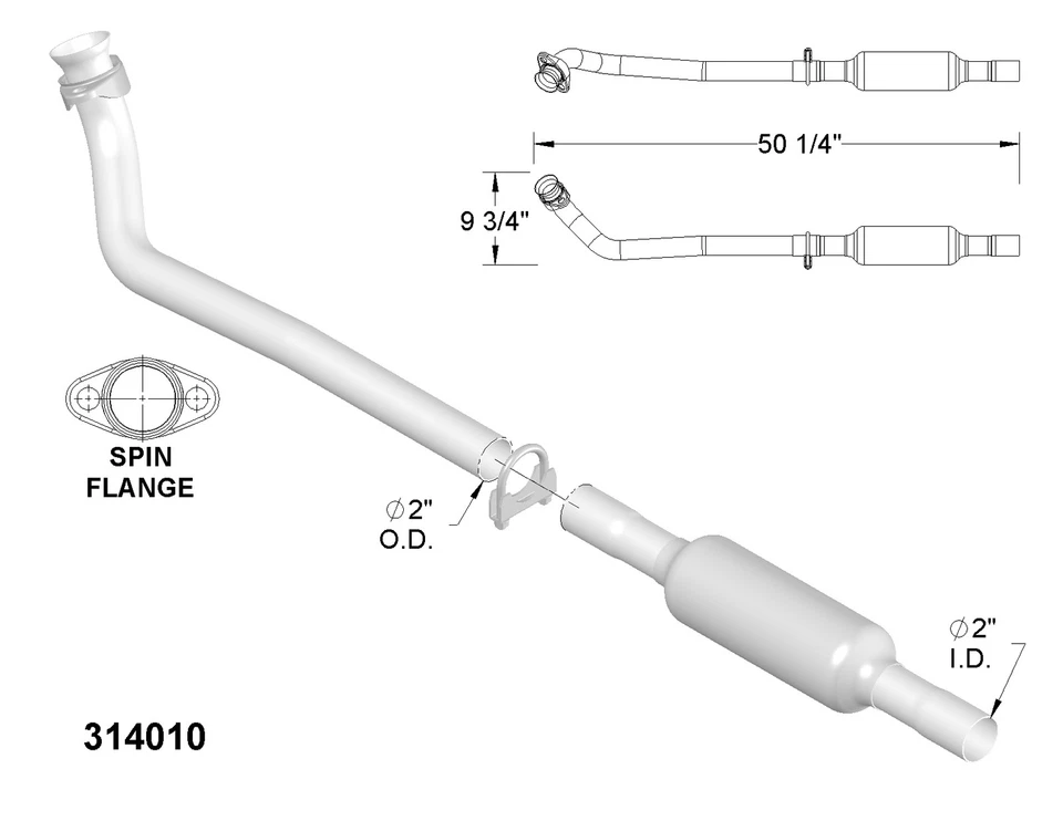 Catalytic Converter for 1987-1989 Chevrolet Beretta 2.8L V6 GAS OHV - Imagem 2 de 2