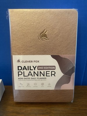 New in Box Clever Fox Daily Planner 2nd Edition Non-Dated Rose Gold