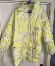 Vintage 80s Elho Nylon Snow Down Puffer Jacket Retro Ski 38 Medium Oversized