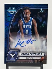 Kanon Catchings 2024 Bowman U Chrome #40 Reptilian Blue Prospect Auto /150