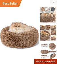 Dog Calming Beds for Small Medium Large Dogs - Round Donut Washable Puppy Dog...