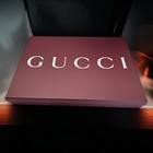 Authentic Gucci Burgundy Empty Gift Storage Box w Tissue 16”x12”x2”
