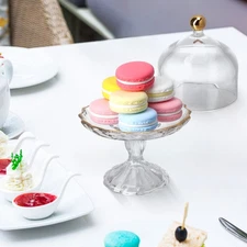  Cake Plate Server Platter With Dome: Cupcake Display Plate With Lid - Cake