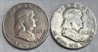 1948 D & 1949 D * 2 SILVER Ben Franklin HALF DOLLARS * As Seen * USA $5.00 SHIP