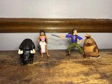 Lot Of 4 Road To El Dorado Burger King Toys - Bull, Chel, Tulio & Bibo