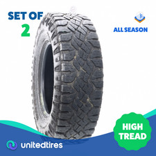 Set Of 2 Used Lt 28575r18 Goodyear Wrangler Duratrac 129126q - 9.532