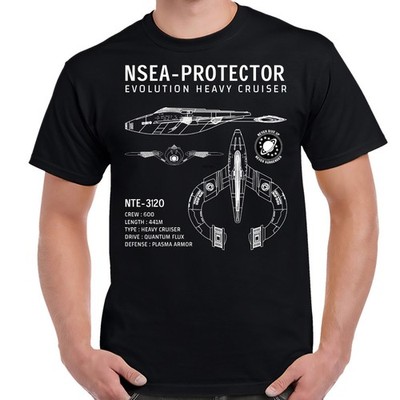 Galaxy Quest Protector Ship Schematic Adult T-shirt