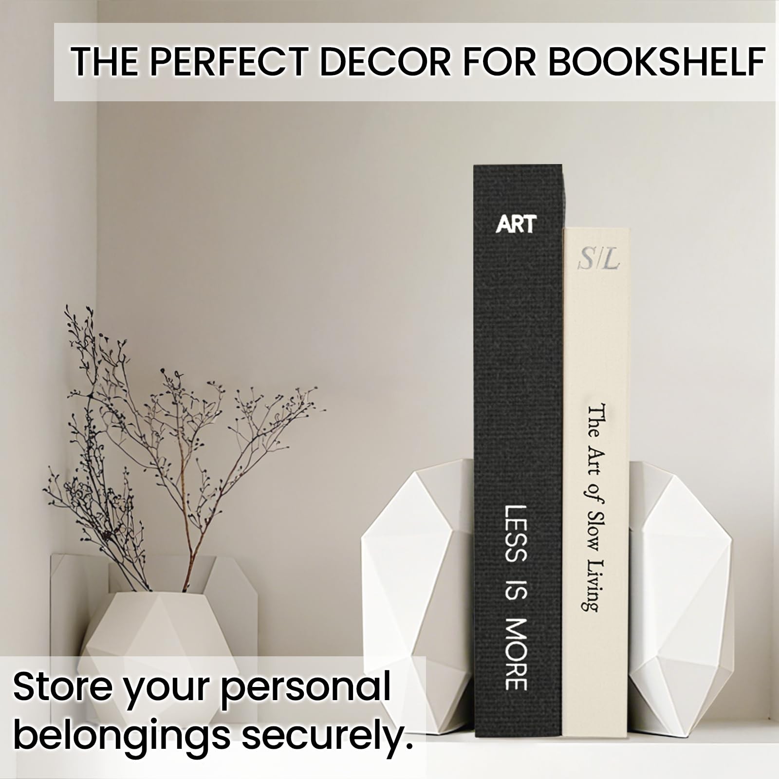 Minimalist Decorative Books - Fake Books Storage Box for Decoration - Set of ...