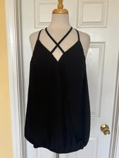 CITY CHIC black strappy tank top size M size 18