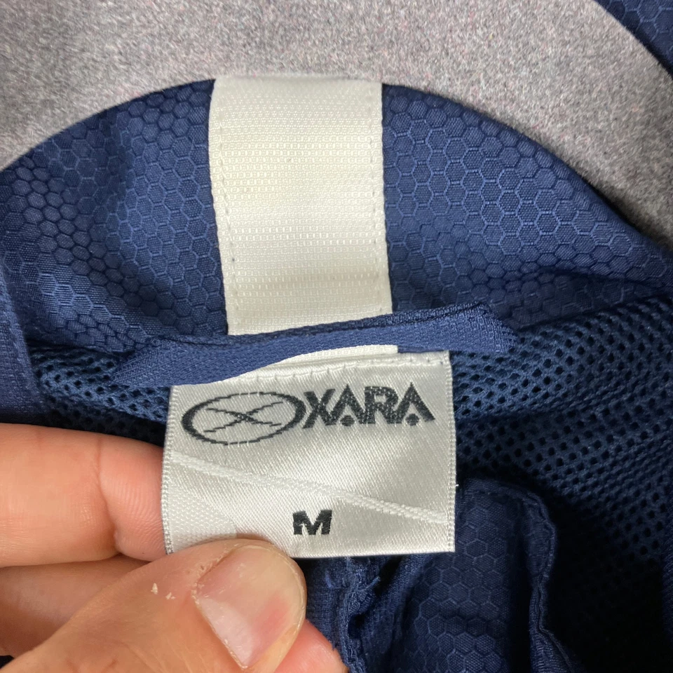 Chaqueta de fútbol Xara para hombre mediana azul marino cremallera completa atlética pista ropa deportiva  Foto 3 de 4
