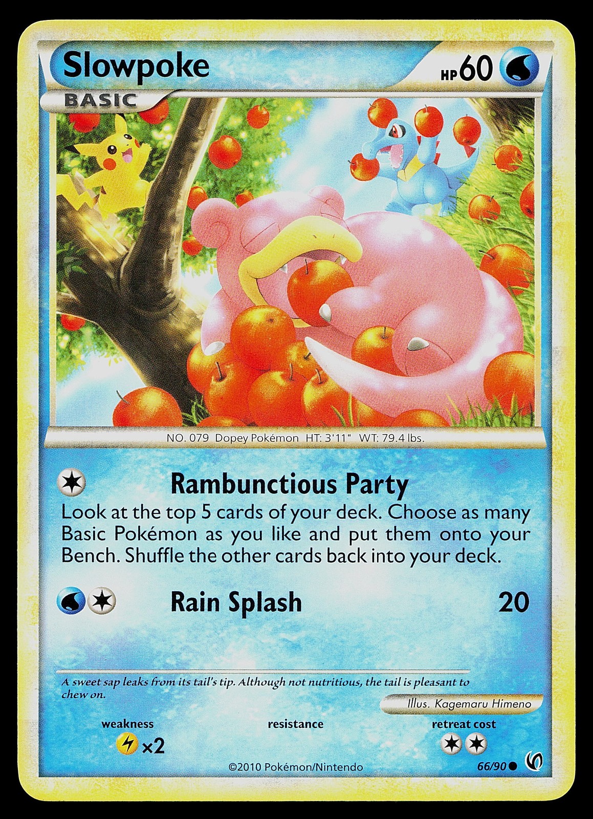 Pokemon Card - Slowpoke Undaunted 66/90 Common