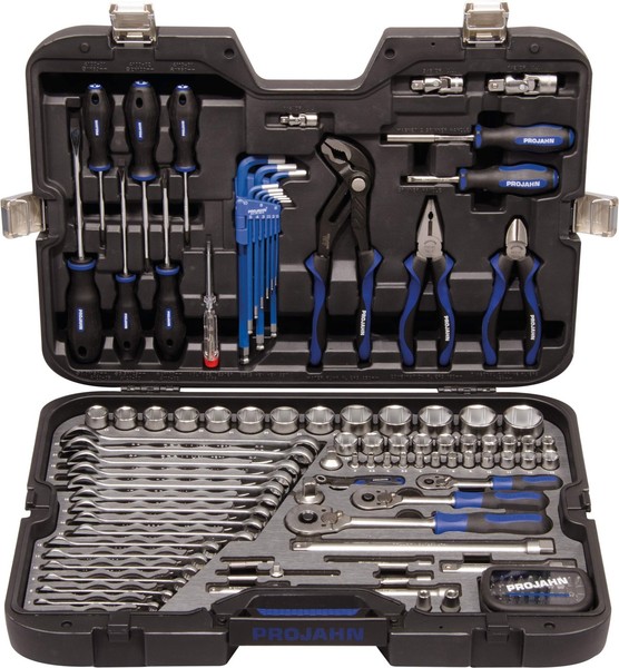 "1/4\" + 3/8\" + 1/2\" Projahn Professional Universal Werkzeugkoffer 122-Teilig"-image