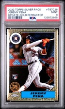 2022 Topps Silver Pack 1987 #T87C28 Jeremy Pena Gold /50 Rookie Astros PSA 9