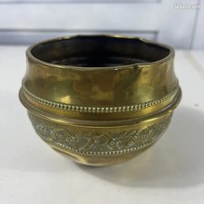 Cache-pot cuivre laiton fait main Orient Afrique Maghreb déco Df10