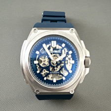 Ingersoll Automatic Skeleton Watch Blue Dial, 45mm Steel, I17204