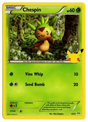 Chespin 006/025 McDonald's 25th Anniversary Promos Holo