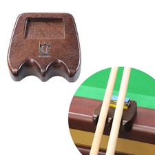 Weighted wooden 2-Cue pool cue stick holder, billiard cue stick holder, chalk...