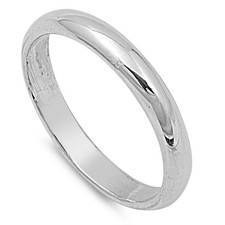 Sterling Silver Plain Band Comfort Fit Ring Solid 925