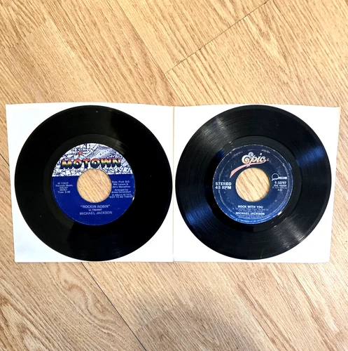 Michael Jackson 45s- Lot Of 2- Rock With You, Rockin Robin