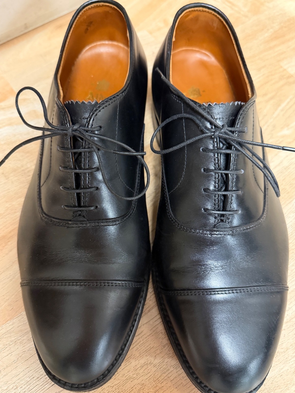 Alden 907 Black Calfskin Straight Tip Bal