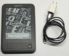Amazon Kindle Keyboard 3rd Generation Model D00901 Wi-Fi Only With Cord