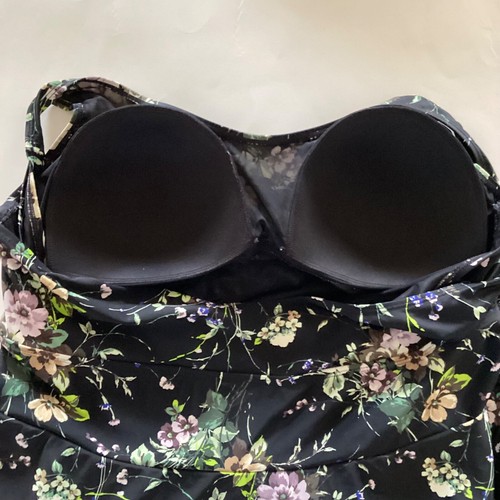 Torrid Wireless Long Length Scoop Swim Dress w/Brief Sincere Floral 3X Coastal - Afbeelding 6 van 10