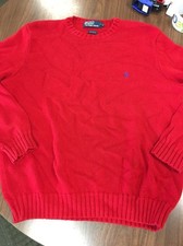 Mens Ralph Lauren Polo Soft Cotton Ribbed Cuff Waist Sweater Size L C21