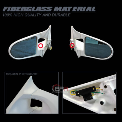 For Mitsubishi EVO 7 8 9 (LHD) 2pcs Side Rearview Aero Mirror Part