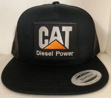 Caterpillar CAT Retro Diesel Power SNAPBACK TRUCKER Hat Cap FlatBill Classic New