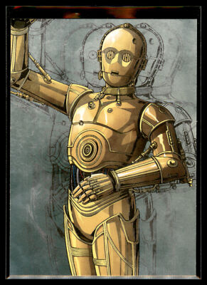 2019 Topps Star Wars Journey Rise Skywalker Illustrated Character #IC-15 C-3PO