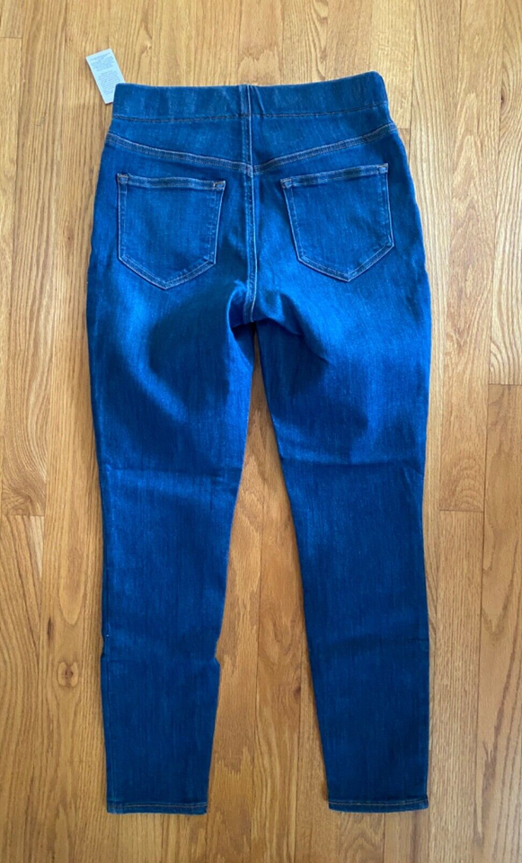Lands' End Jeggings Sz 8P Blue Denim Med Wash Pull On Elastic Waist