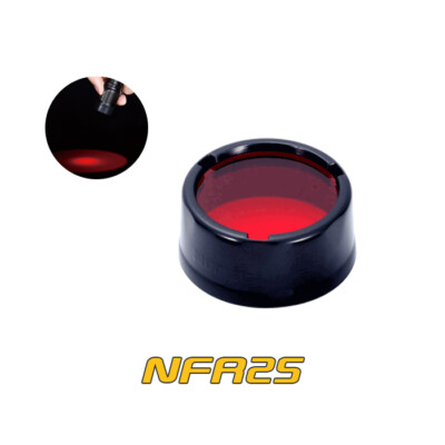 NiteCore NFR25 25.4mm Red Lens Filter Diffuser for P12GTS P12GT P10GT